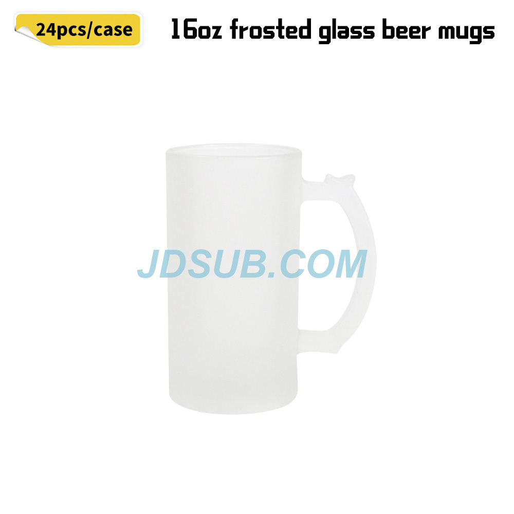 KOCDAM 24 PACK 16oz frosted sublimation glass beer mugs