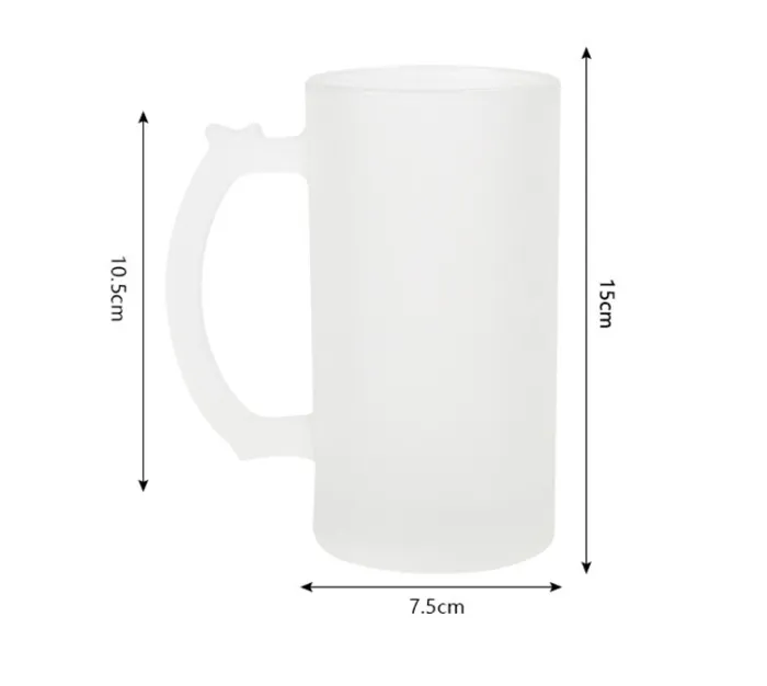 KOCDAM 24 PACK 16oz frosted sublimation glass beer mugs