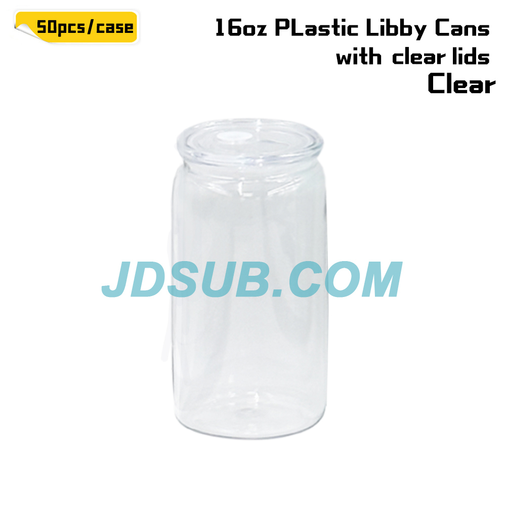 KOCDAM 50 Pack 16oz Plastic Cups With Plastic Lids And Plastic Straw