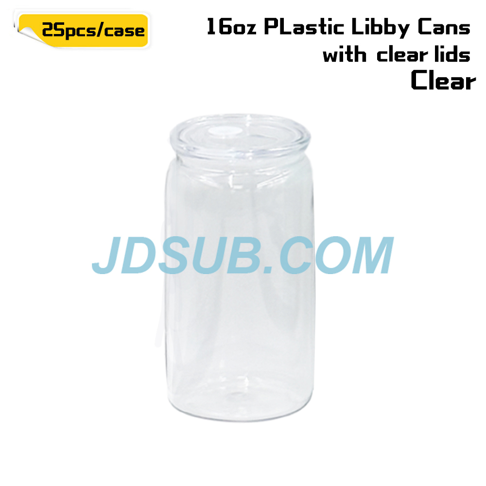 KOCDAM 50 Pack 16oz Plastic Cups With Plastic Lids And Plastic Straw