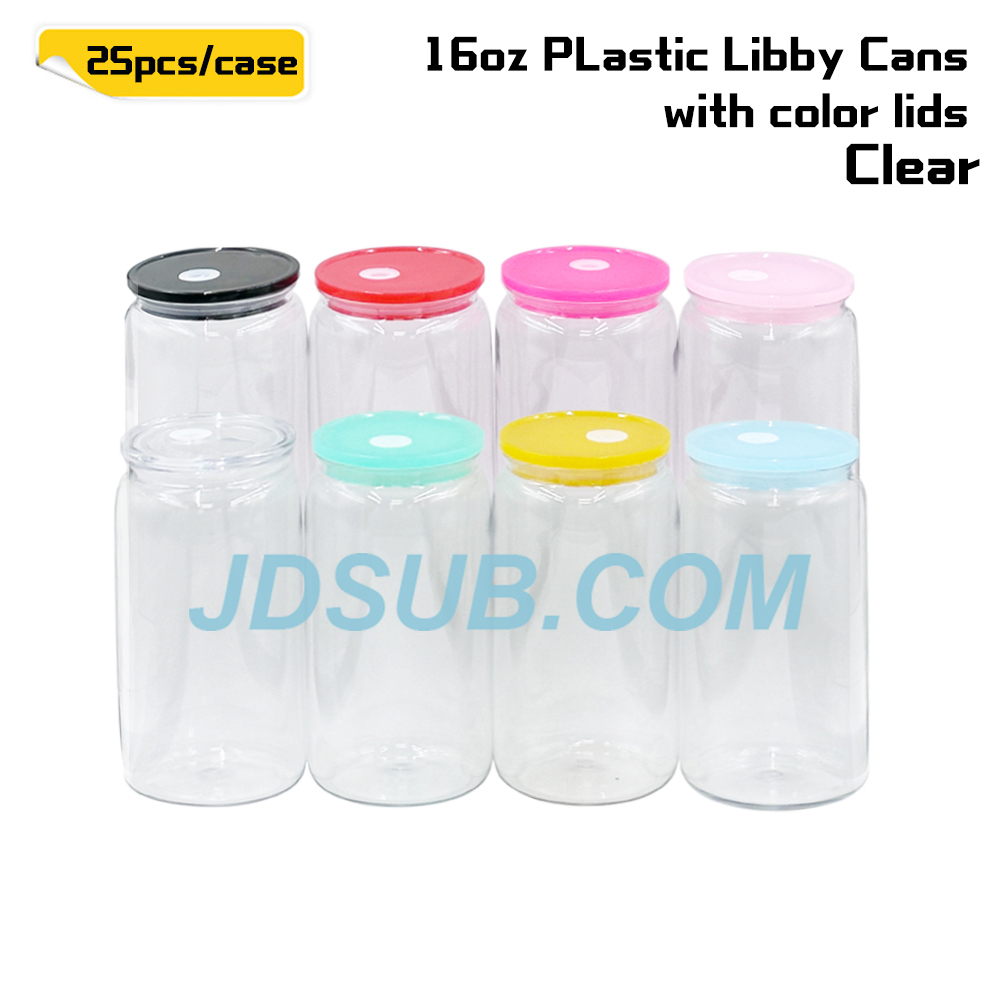 KOCDAM 50 Pack 16oz Plastic Cups With Plastic Lids And Plastic Straw