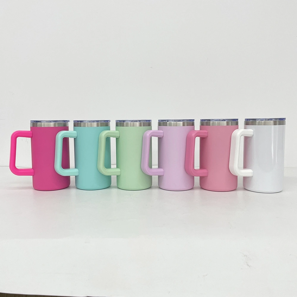 KOCDAM 20 Pack Blank Sublimation 20oz Coffee Mugs with Removable Plastic Handle