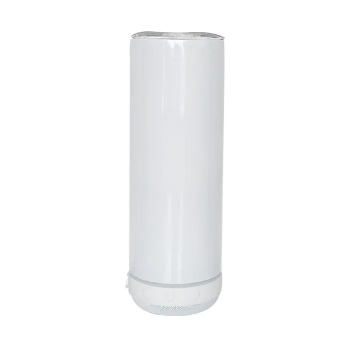 Kocdam 25 Pack 20oz Sublimation Speaker Tumbler Bluetooth Player Sublimation Blanks Mixed 5 Colors With Plastic Straws