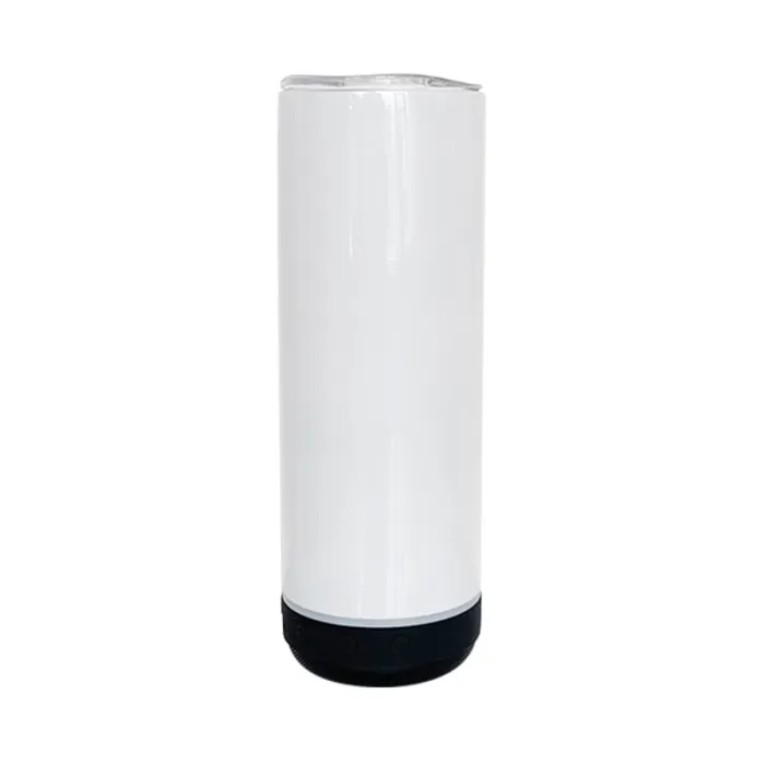 Kocdam 25 Pack 20oz Sublimation Speaker Tumbler Bluetooth Player Sublimation Blanks Mixed 5 Colors With Plastic Straws