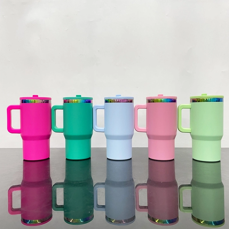 25 Pack 20oz Kids Stainless Steel Tumblers with Leak Proof Straw Lids Rainbow Underneath Power Coated Tumblers for Laser Engraving