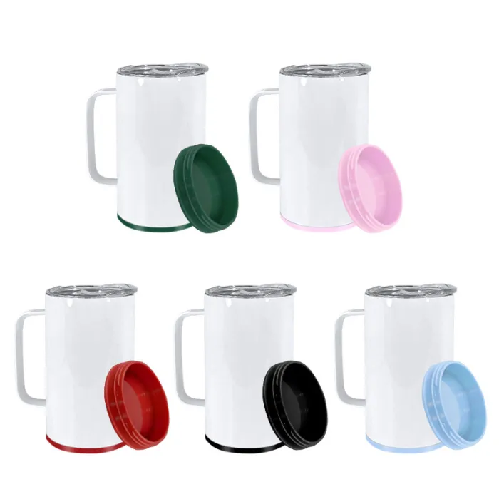 KOCDAM US Warehouse 14oz Sublimation Coffee Mug with Storage Bottom