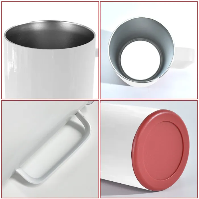 KOCDAM US Warehouse 14oz Sublimation Coffee Mug with Storage Bottom