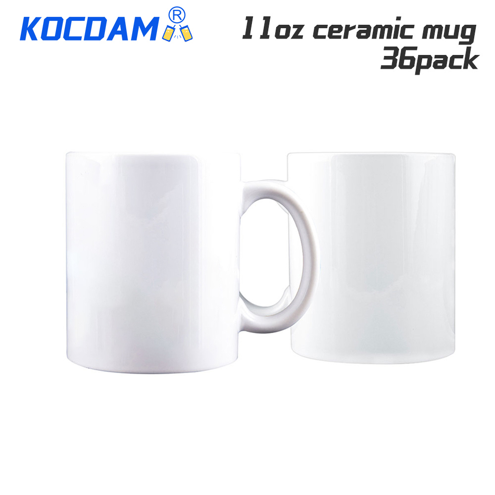 36pack 11oz Ceramic Sublimation White Mug with Handle