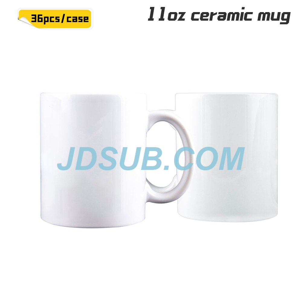 KOCDAM 36pack 11oz Ceramic Sublimation White/Color Mug with Handle
