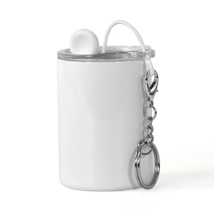 KOCDAM US Warehouse 3oz white sublimation straight mini Cup with keychains