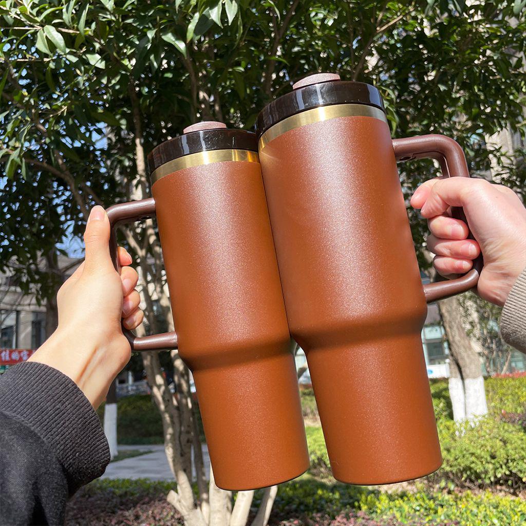 US Warehouse 20 Pack 30oz Gold Coated Chocolate Color mugs