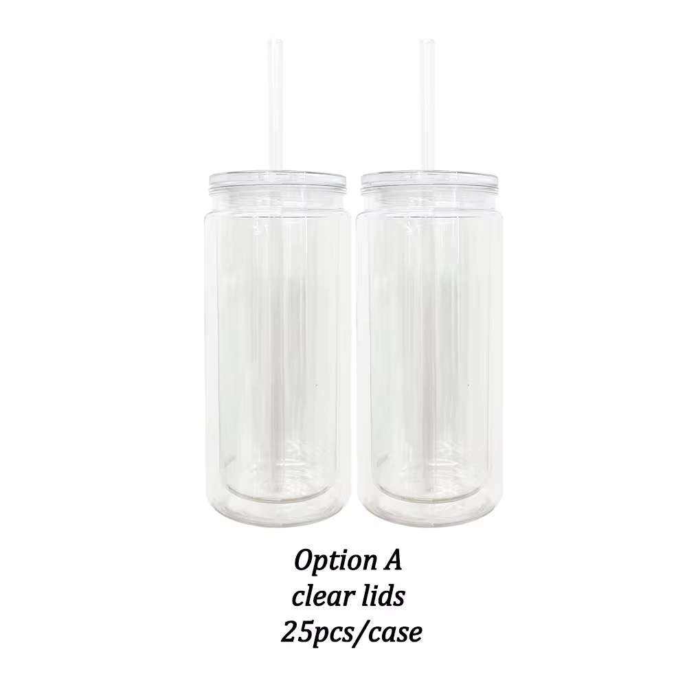 US Warehouse 25pack 20oz all clear snow globe plastic cups