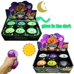 KOCDAM 72 Pack USA Warehouse Halloween Maltose Slow Rising Glow In The Dark Sugar Dumpling Squishy Stress Relief Fidget Toys for Kids