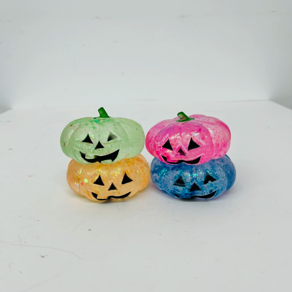 KOCDAM 72 Pack  USA Warehouse Maltose Slow Rising Halloween Pumpkin Squeezee Toy Squishy Stress Relief Fidget Toys for Kids