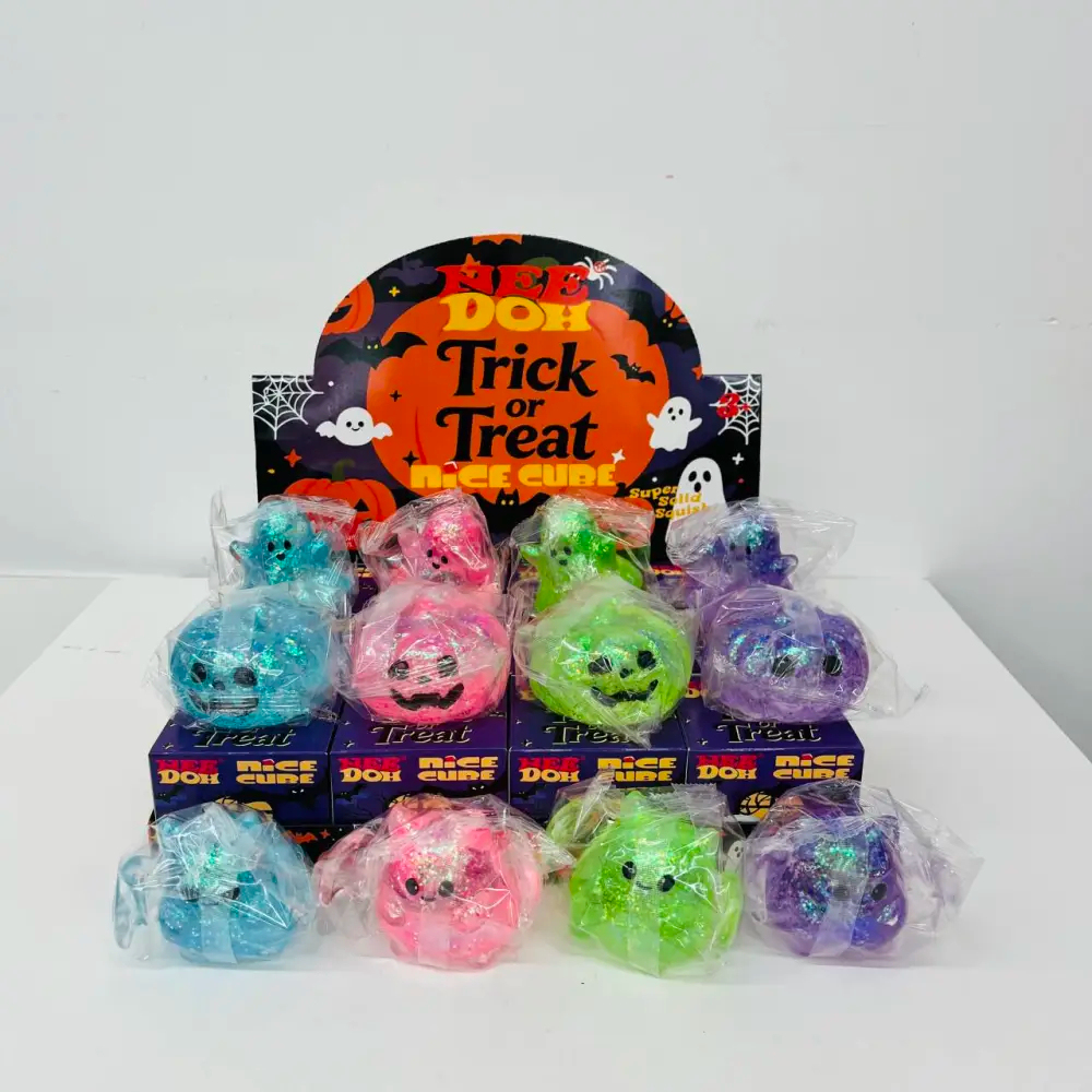 72 Pack KOCDAM USA Warehouse Halloween Needoh Style Pumpkin Bat Ghost Slow Rising Squishy Stress Relief Fidget Toys for Kids