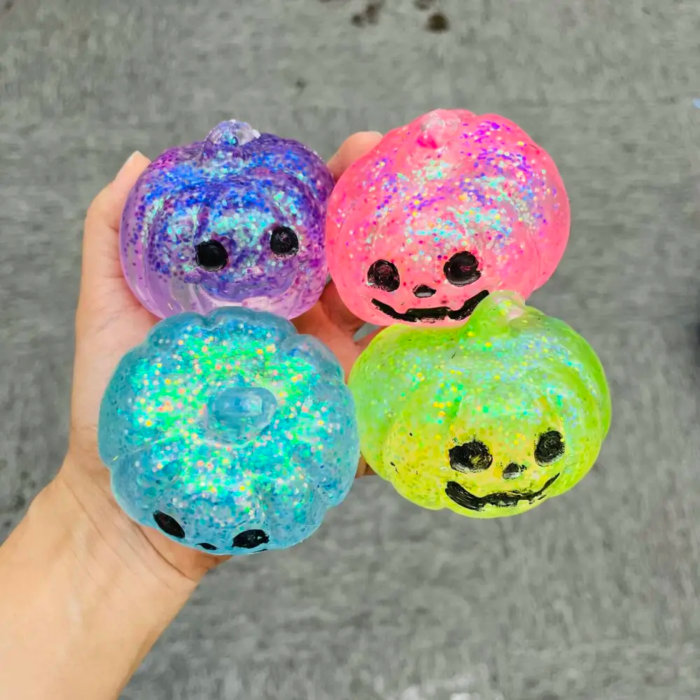 72 Pack KOCDAM USA Warehouse Halloween Needoh Style Pumpkin Bat Ghost Slow Rising Squishy Stress Relief Fidget Toys for Kids