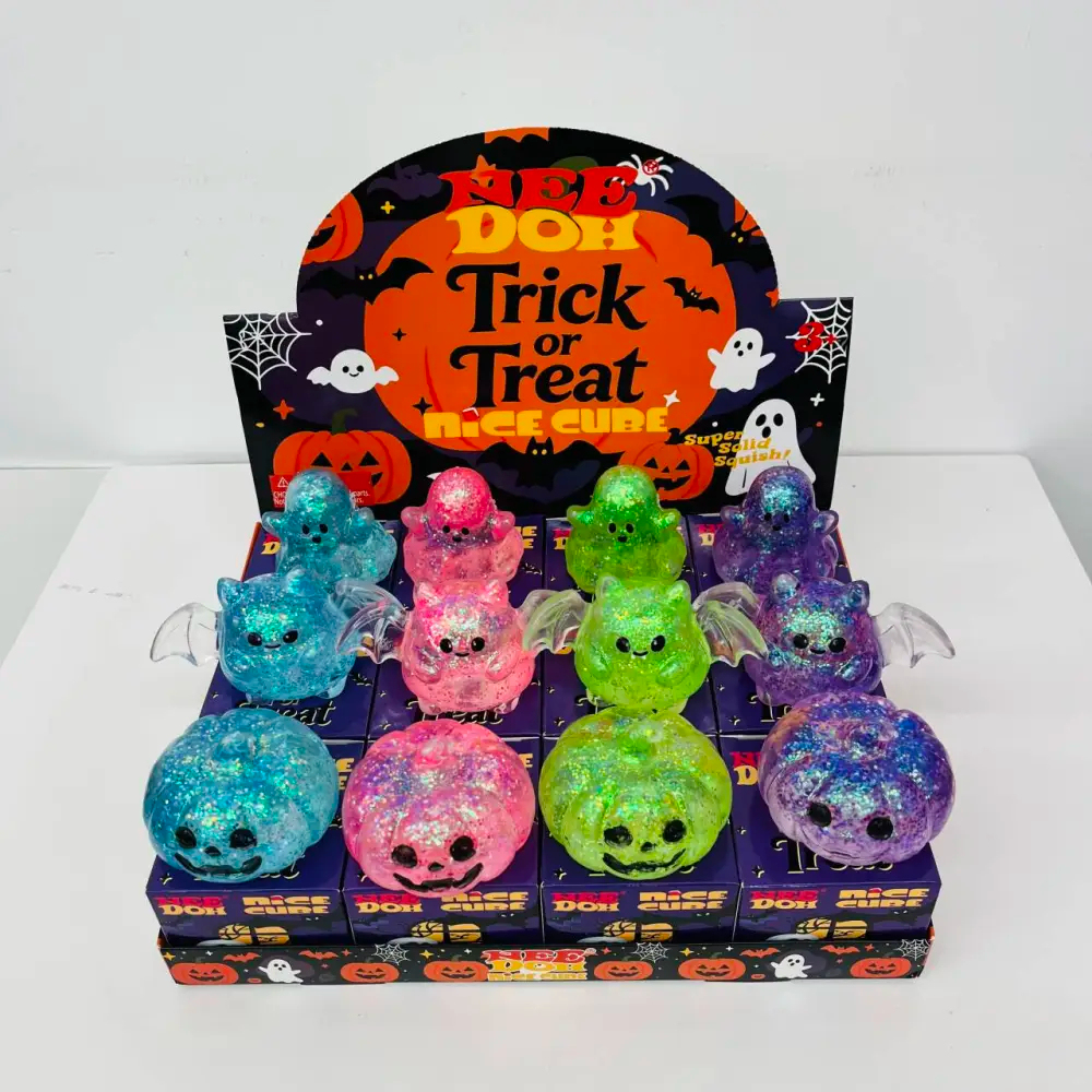 72 Pack KOCDAM USA Warehouse Halloween Needoh Style Pumpkin Bat Ghost Slow Rising Squishy Stress Relief Fidget Toys for Kids