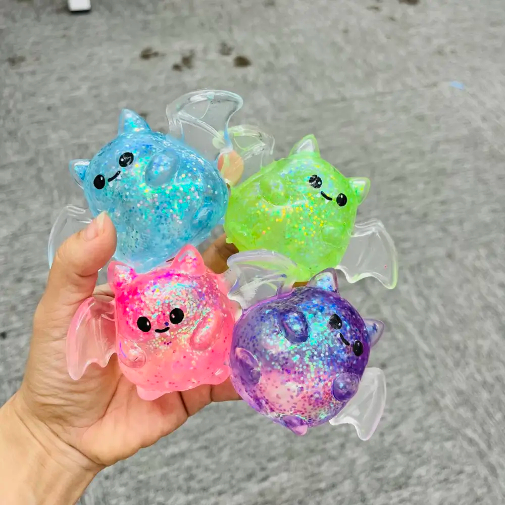 72 Pack KOCDAM USA Warehouse Halloween Needoh Style Pumpkin Bat Ghost Slow Rising Squishy Stress Relief Fidget Toys for Kids