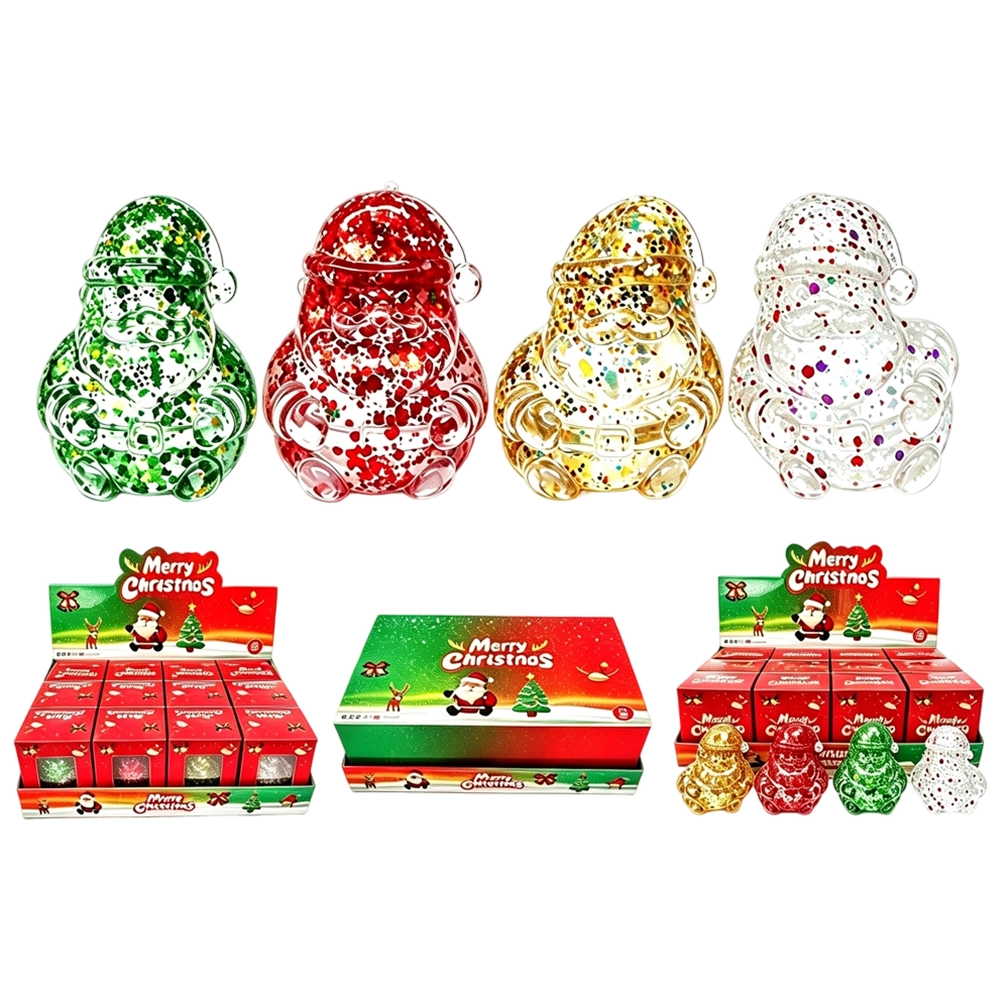 72 Pack KOCDAM USA Warehouse Maltose Slow‑Rising Glitter Christmas Santa Claus Squishy Stress Relief Fidget Toys for Kids