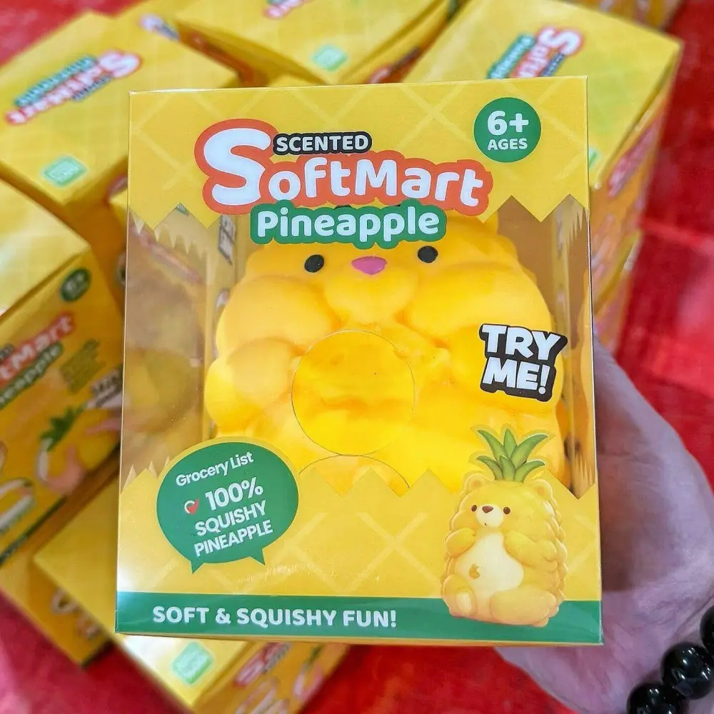 24 Pack kocdam USA Warehouse TPR Flour Filled Jumbo Pineapple Bear Squishy ASMR Fruit Stress Relief Fidget Toys for Kids