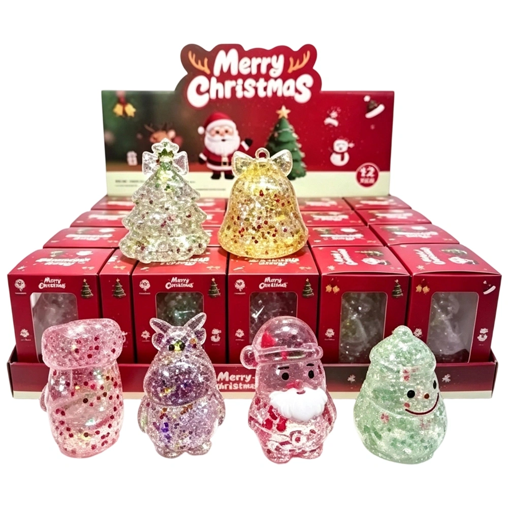 72 Pack KOCDAM USA Warehouse Maltose Slow‑Rising Glitter Christmas Family Set Squishy Stress Relief Fidget Toys for Kids