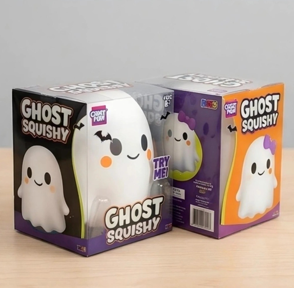 24 Pack kocdam USA Warehouse CRAZY FUN 13.5*13cm Cute Halloween Ghost Squishy Stress Relief Fidget Toy for Kids