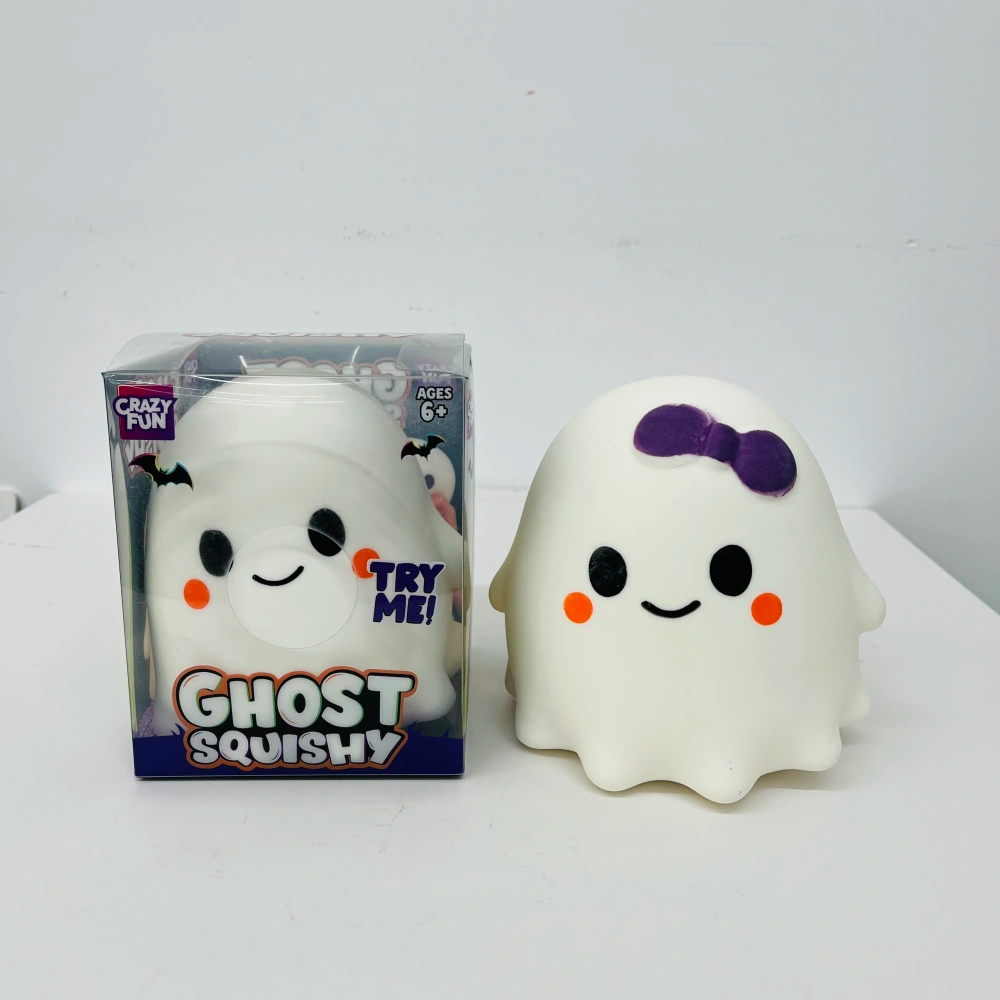 24 Pack kocdam USA Warehouse CRAZY FUN 13.5*13cm Cute Halloween Ghost Squishy Stress Relief Fidget Toy for Kids