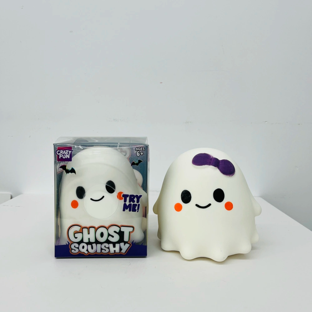 24 Pack kocdam USA Warehouse CRAZY FUN 13.5*13cm Cute Halloween Ghost Squishy Stress Relief Fidget Toy for Kids