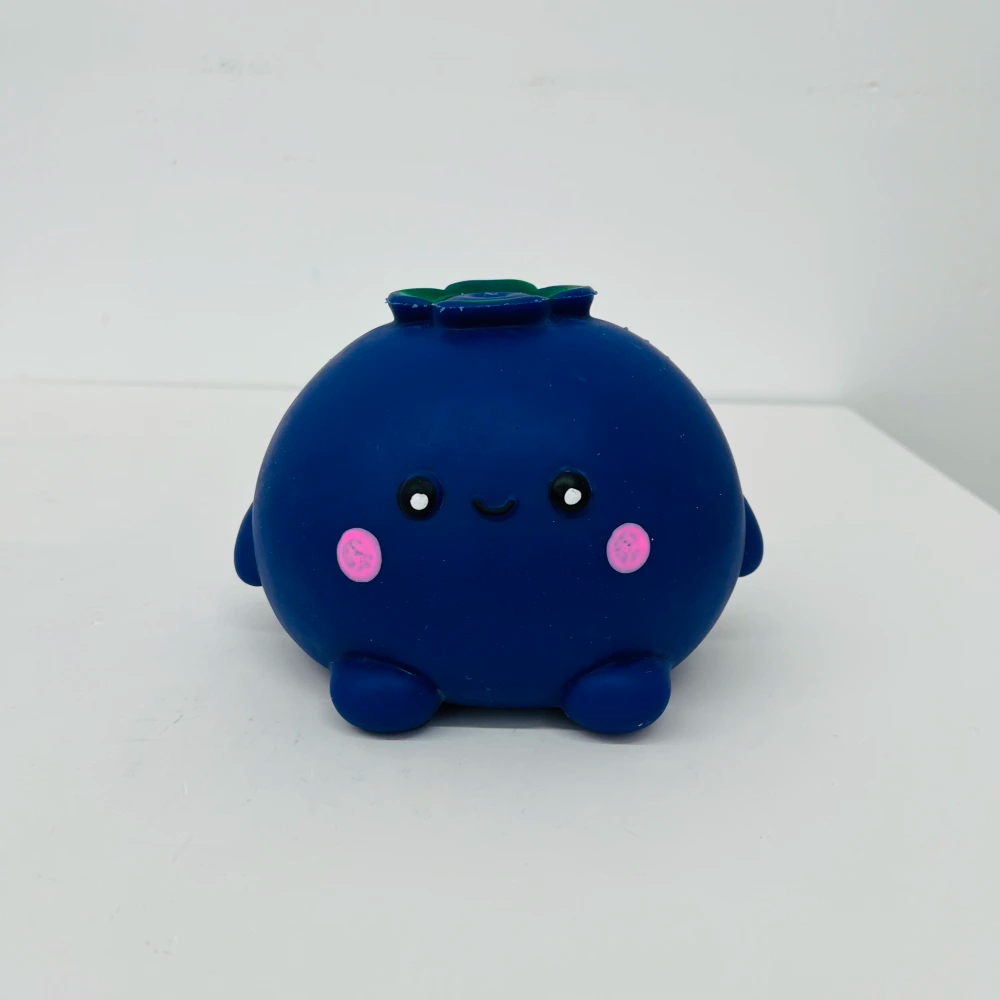 24 Pack kocdam USA Warehouse TPR Soft Stretchable Jumbo Blueberry Realistic Fruit Shape Squeeze Squishy Stress Relief Fidget Toys for Kids
