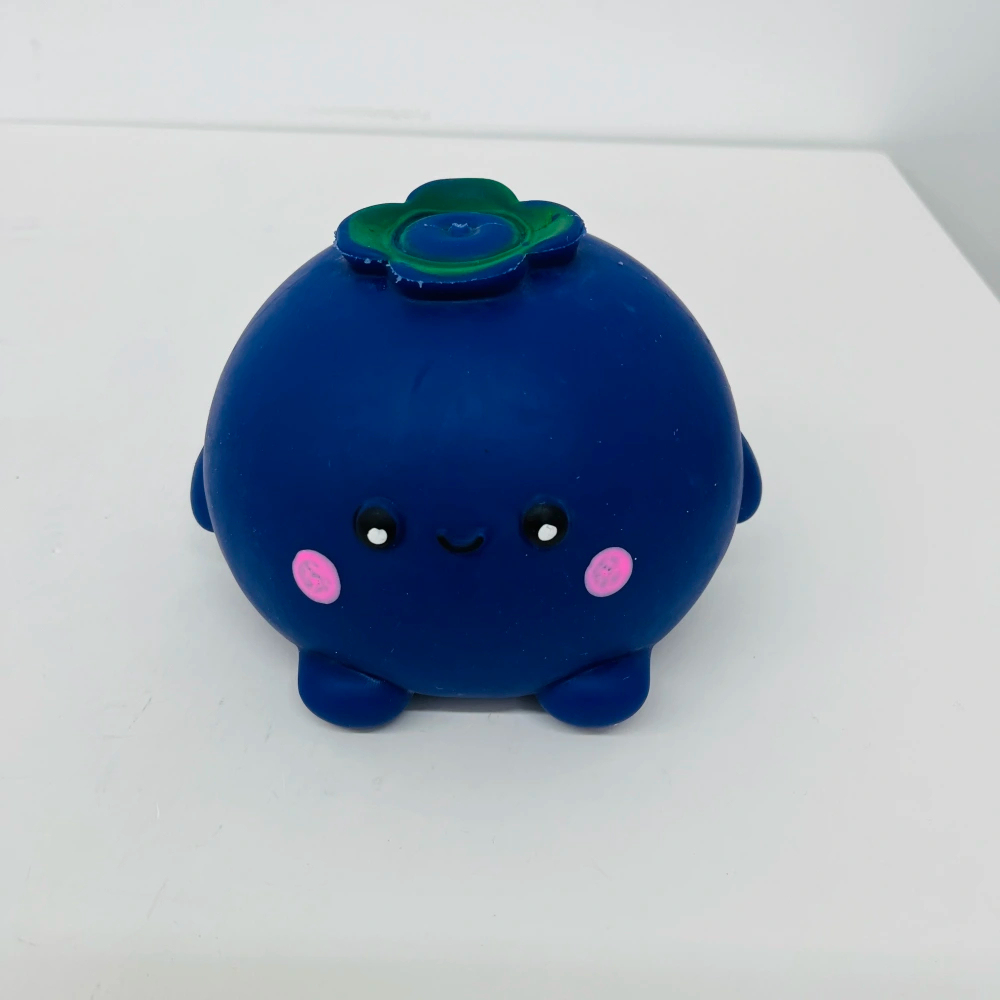 24 Pack kocdam USA Warehouse TPR Soft Stretchable Jumbo Blueberry Realistic Fruit Shape Squeeze Squishy Stress Relief Fidget Toys for Kids
