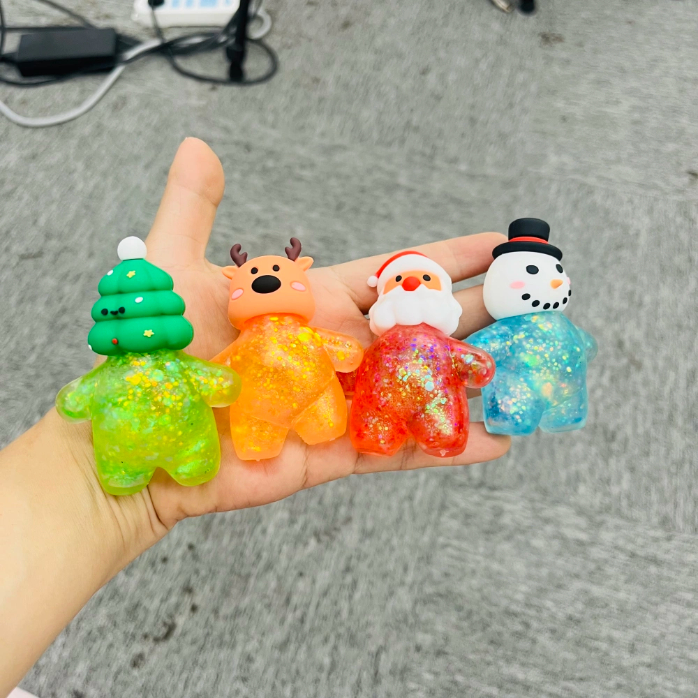 72 Pack kocdam USA Warehouse Maltose Slow Rising Happy Christmas Family Squishy Stress Relief Fidget Toys for Kids