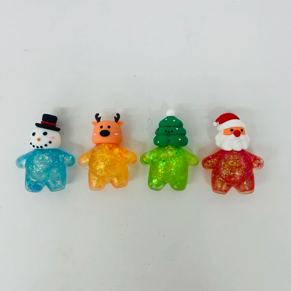 72 Pack kocdam USA Warehouse Maltose Slow Rising Happy Christmas Family Squishy Stress Relief Fidget Toys for Kids