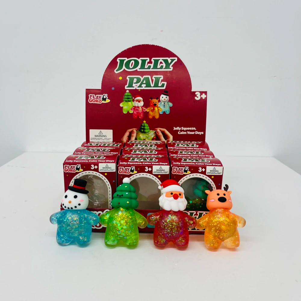 72 Pack kocdam USA Warehouse Maltose Slow Rising Happy Christmas Family Squishy Stress Relief Fidget Toys for Kids
