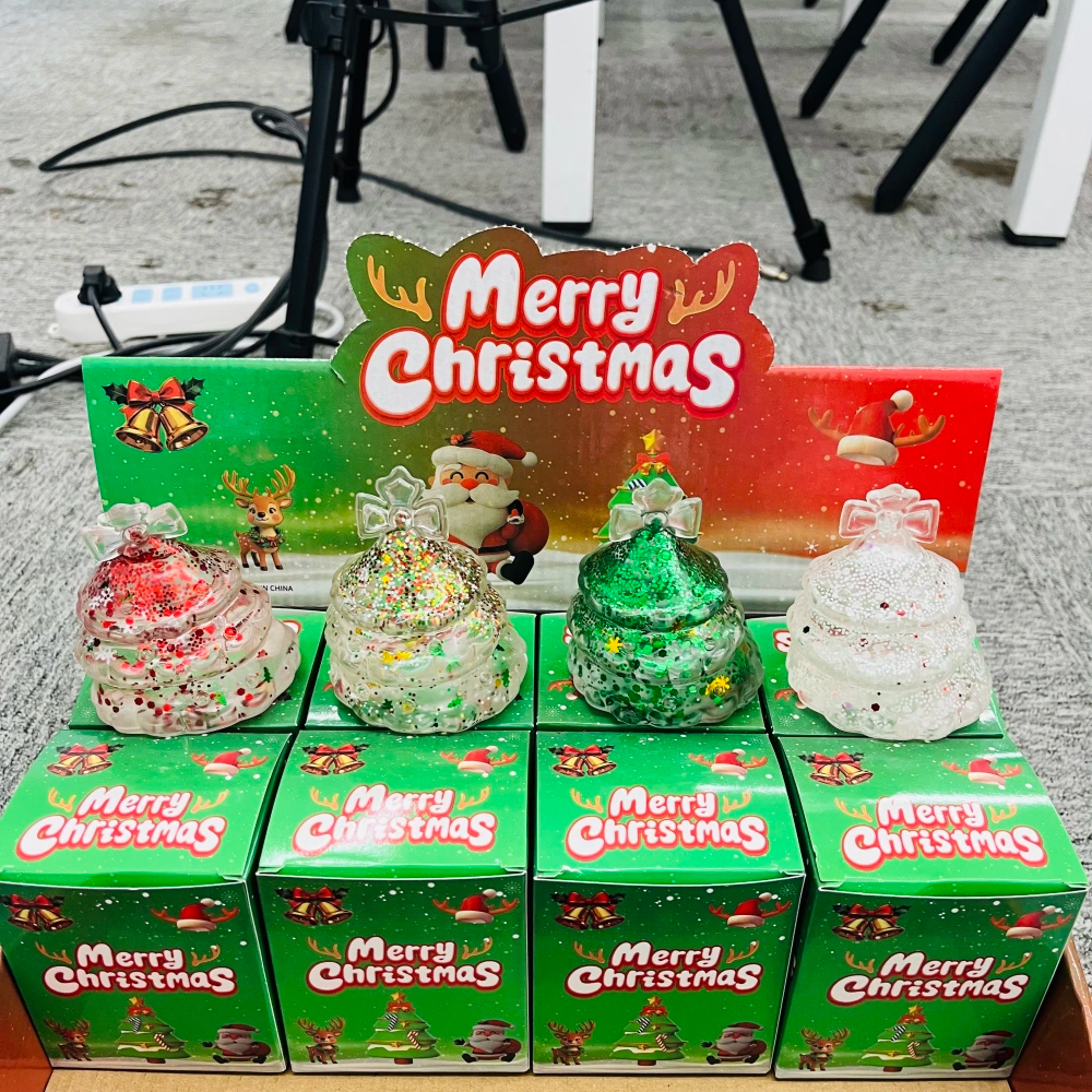 72 Pack KOCDAM USA Warehouse Maltose Slow‑Rising Glitter Christmas Tree Squishy Stress Relief Fidget Toys for Kids