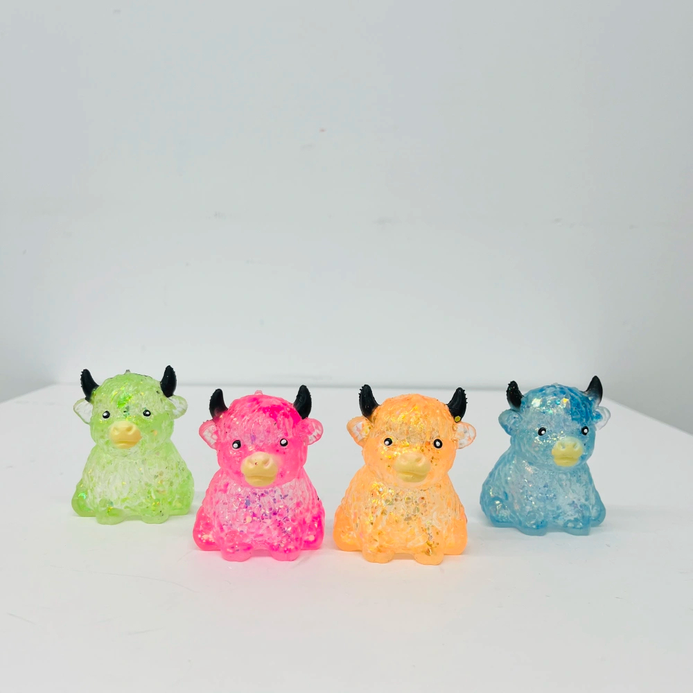 72 Pack KOCDAM USA Warehouse Maltose Slow‑Rising Farm Animal Squeeze Highland Cow Squishy Stress Relief Fidget Toys for Kids