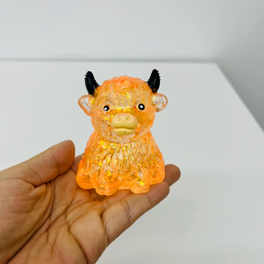 72 Pack KOCDAM USA Warehouse Maltose Slow‑Rising Farm Animal Squeeze Highland Cow Squishy Stress Relief Fidget Toys for Kids