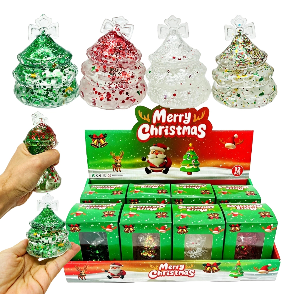 72 Pack KOCDAM USA Warehouse Maltose Slow‑Rising Glitter Christmas Tree Squishy Stress Relief Fidget Toys for Kids