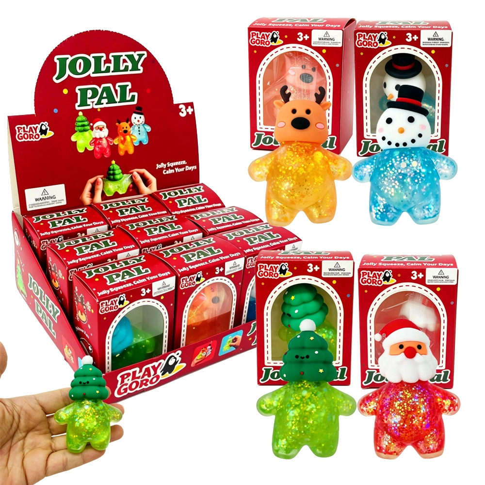 72 Pack kocdam USA Warehouse Maltose Slow Rising Happy Christmas Family Squishy Stress Relief Fidget Toys for Kids