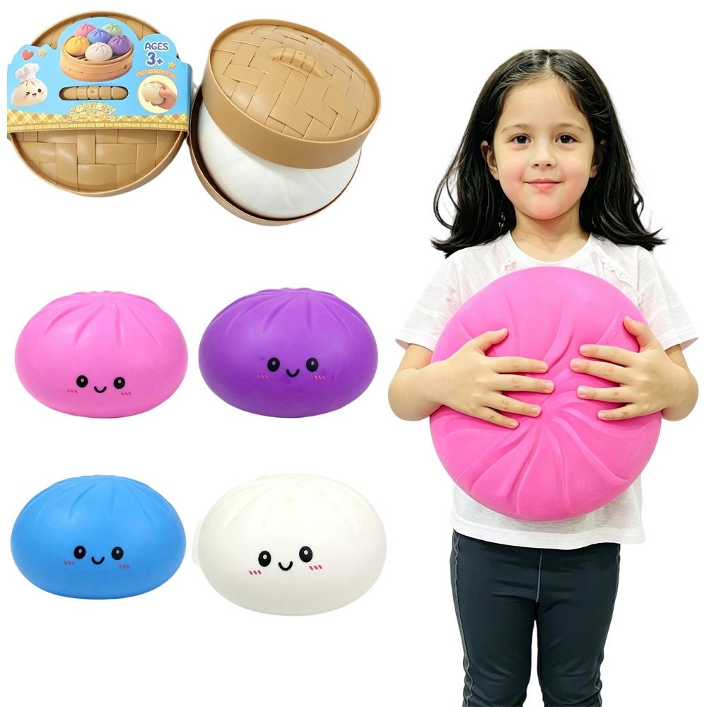 8 Pack kocdam USA Warehouse Jumbo Soft Sensory Giant 25cm Dumpling Squishy Steamed Bun Stress Relief Fidget Toy with Mystery Blind Box for Kids
