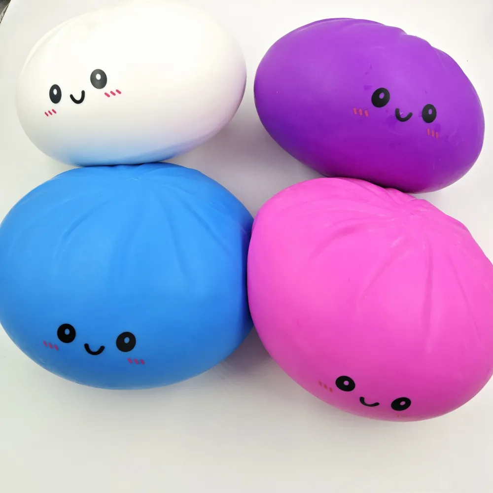 8 Pack kocdam USA Warehouse Jumbo Soft Sensory Giant 25cm Dumpling Squishy Steamed Bun Stress Relief Fidget Toy with Mystery Blind Box for Kids