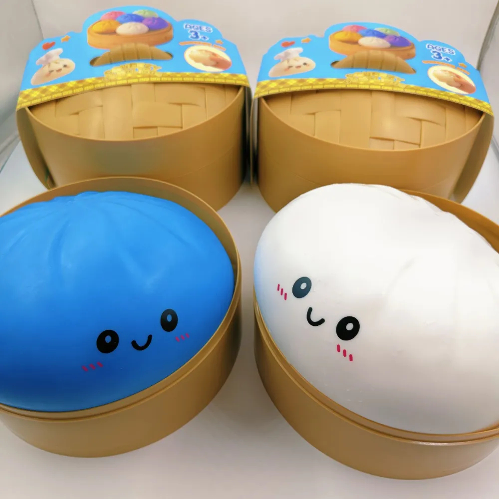 8 Pack kocdam USA Warehouse Jumbo Soft Sensory Giant 25cm Dumpling Squishy Steamed Bun Stress Relief Fidget Toy with Mystery Blind Box for Kids