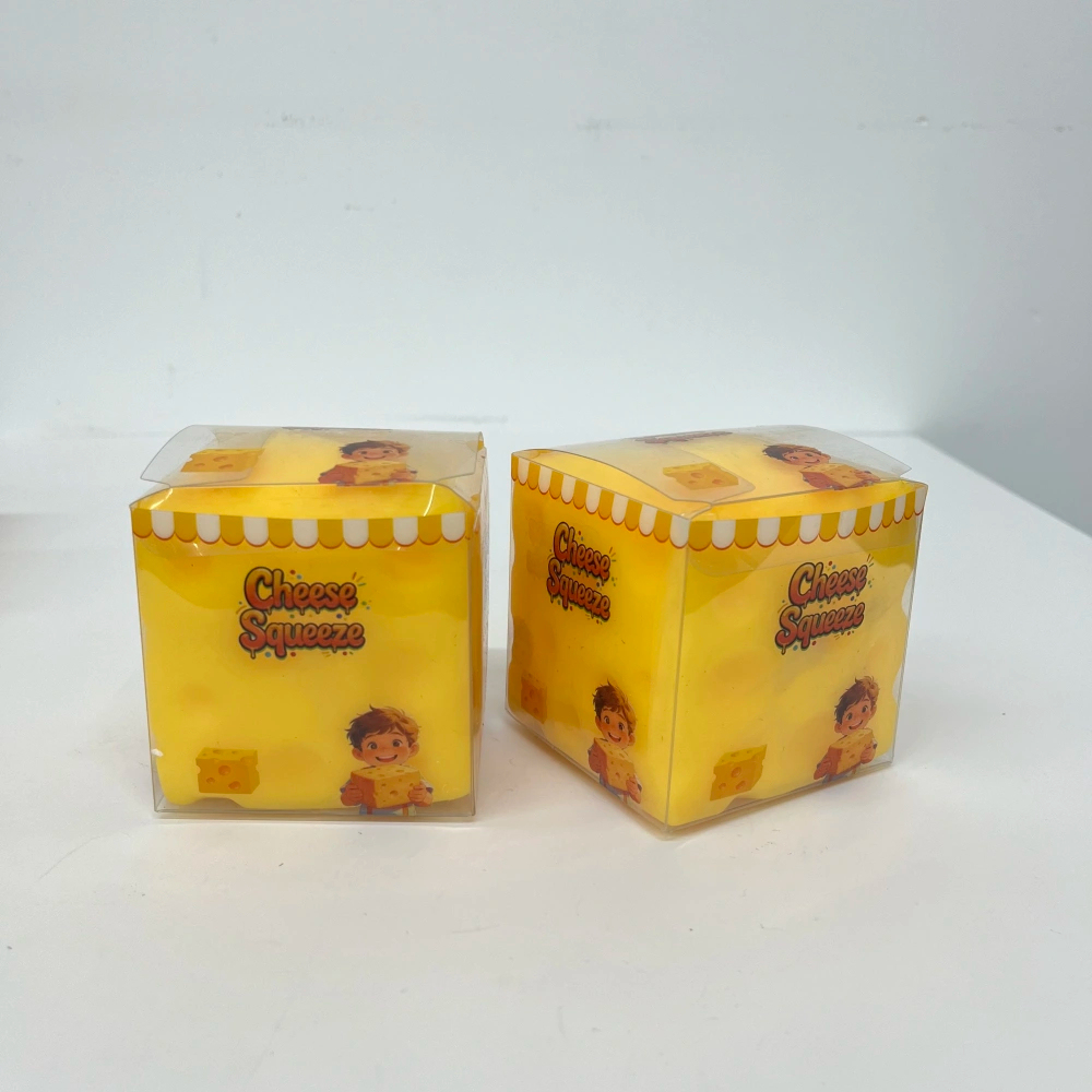 72 Pack KOCDAM USA Warehouse 7.5cm Flour Filled Cheese Squishy Stress Relief Fidget Toy for Kids