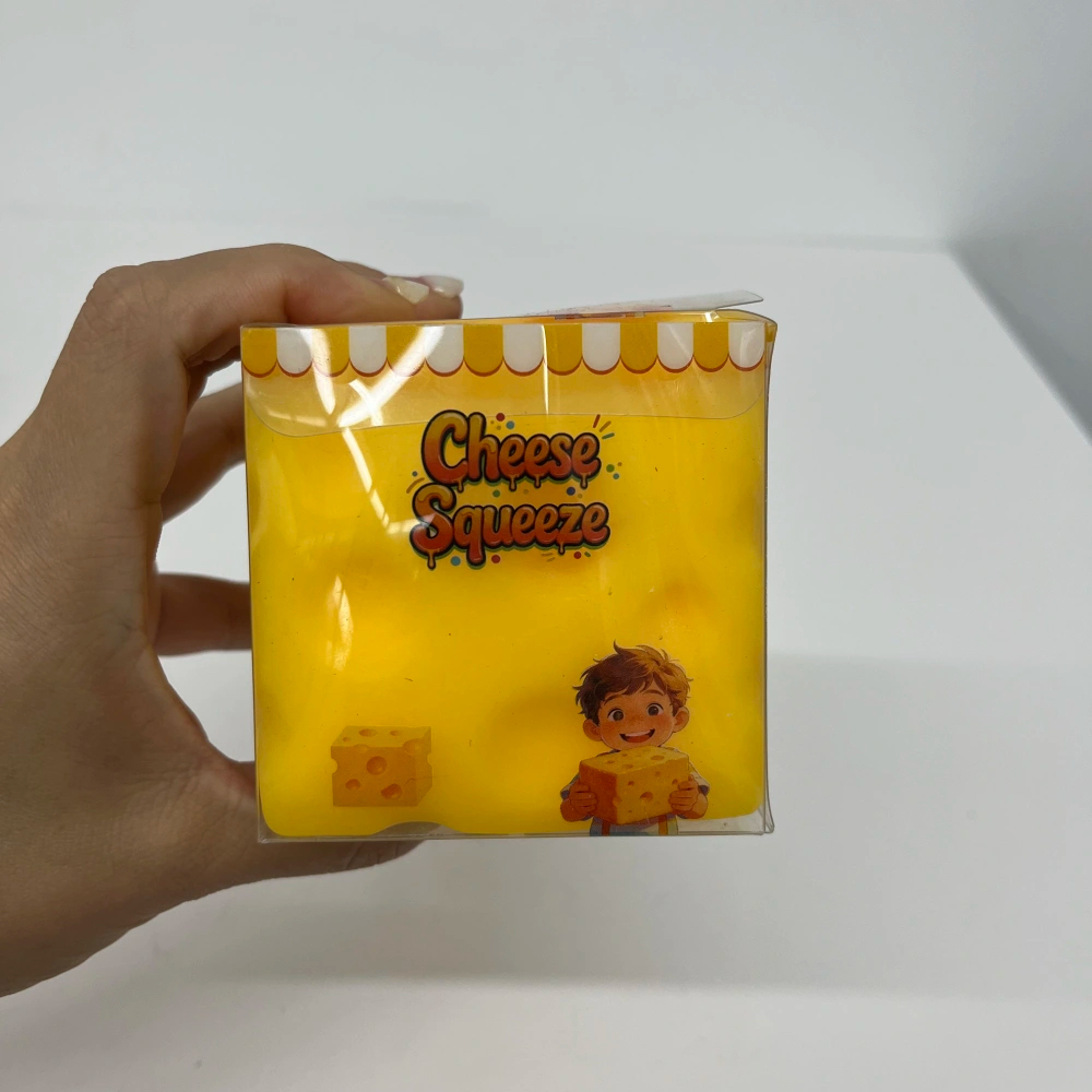 72 Pack KOCDAM USA Warehouse 7.5cm Flour Filled Cheese Squishy Stress Relief Fidget Toy for Kids