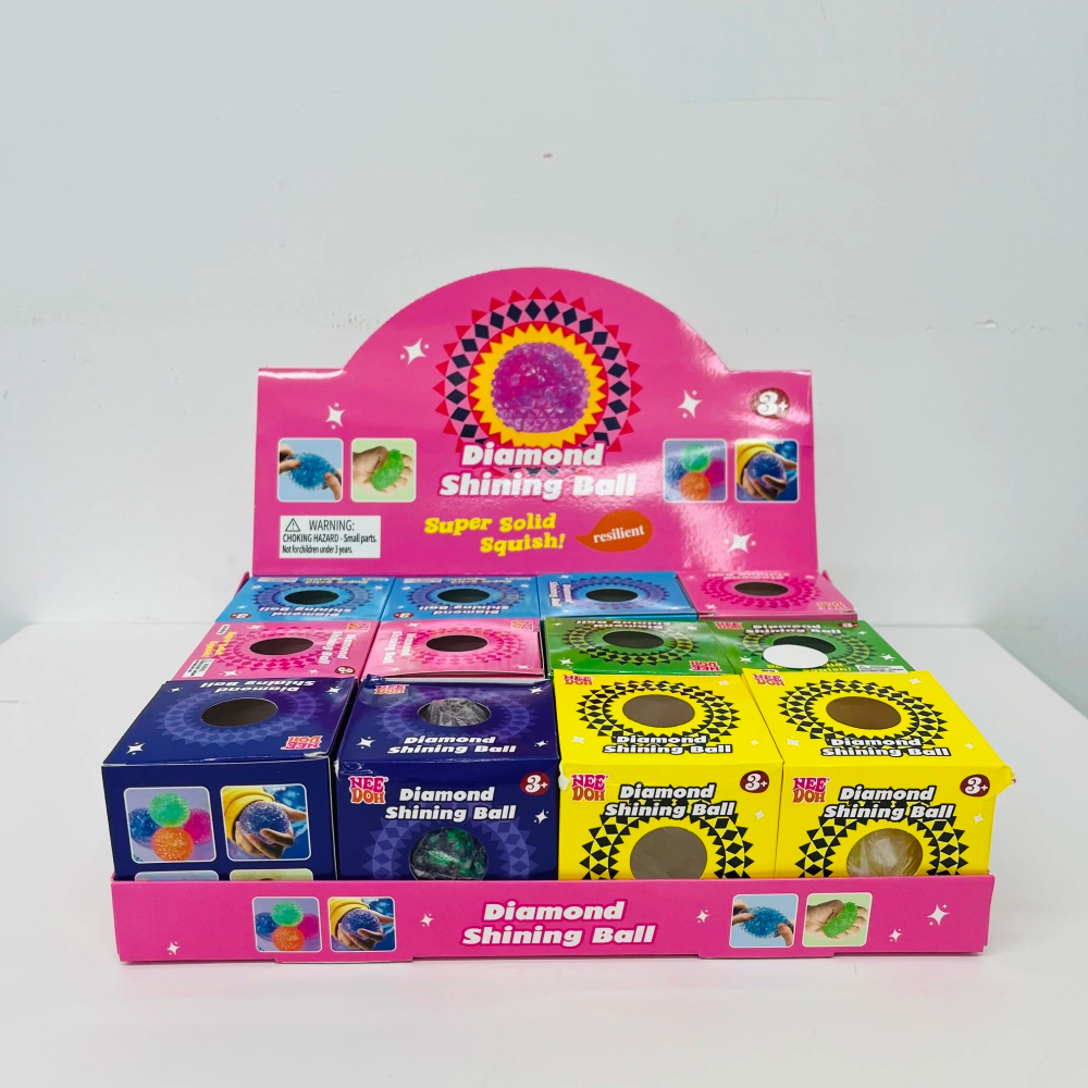 72 Pack kocdam USA Warehouse NeeDoh Style Diamond Shining Balls Squishy Stress Relief Fidget Toys for Kids