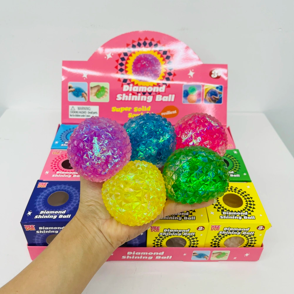 72 Pack kocdam USA Warehouse NeeDoh Style Diamond Shining Balls Squishy Stress Relief Fidget Toys for Kids