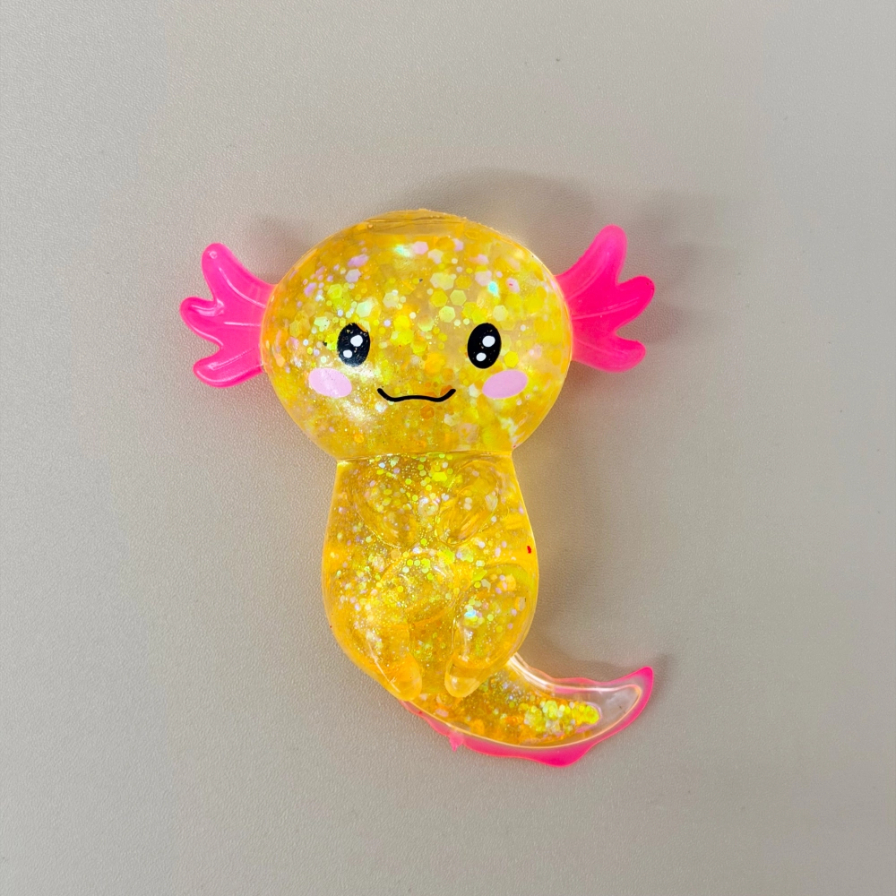 96 Pack kocdam USA Warehouse Glitter Squishy Axolotl Fidget Stress Relief Toy