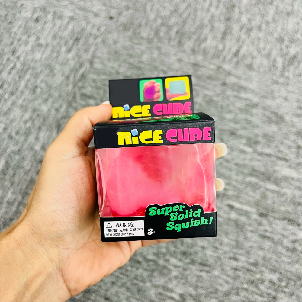 60 Pack KOCDAM USA Warehouse Slow Rising Style Multi-colors 5.5cm Square Ice Cube Squishy Stress Relief Fidget Toy for Kids