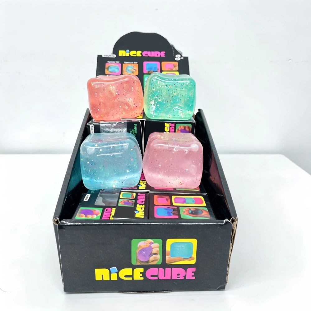 72 Pack KOCDAM USA Warehouse Halloween Glowing in Dark Slow Rising Glitter Cubes Squishy Stress Relief Fidget Toy for Kids