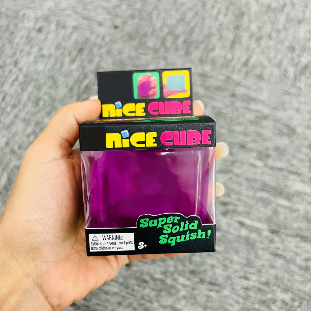 60 Pack KOCDAM USA Warehouse Slow Rising Style Multi-colors 5.5cm Square Ice Cube Squishy Stress Relief Fidget Toy for Kids