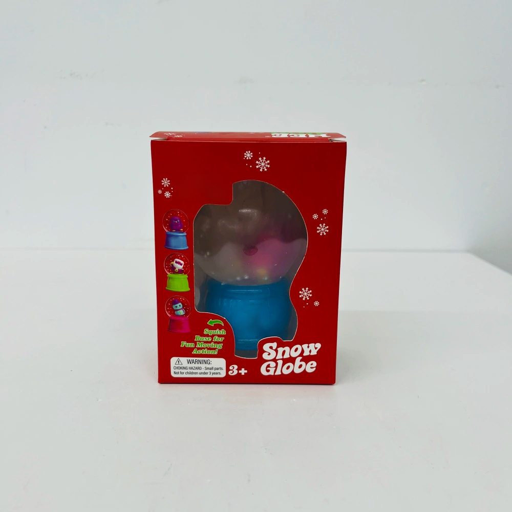 60 Pack kocdam USA Warehouse Style Christmas Snow Globe Flow Squishy Stress Relief Fidget Toys with Flashing Light for Kids